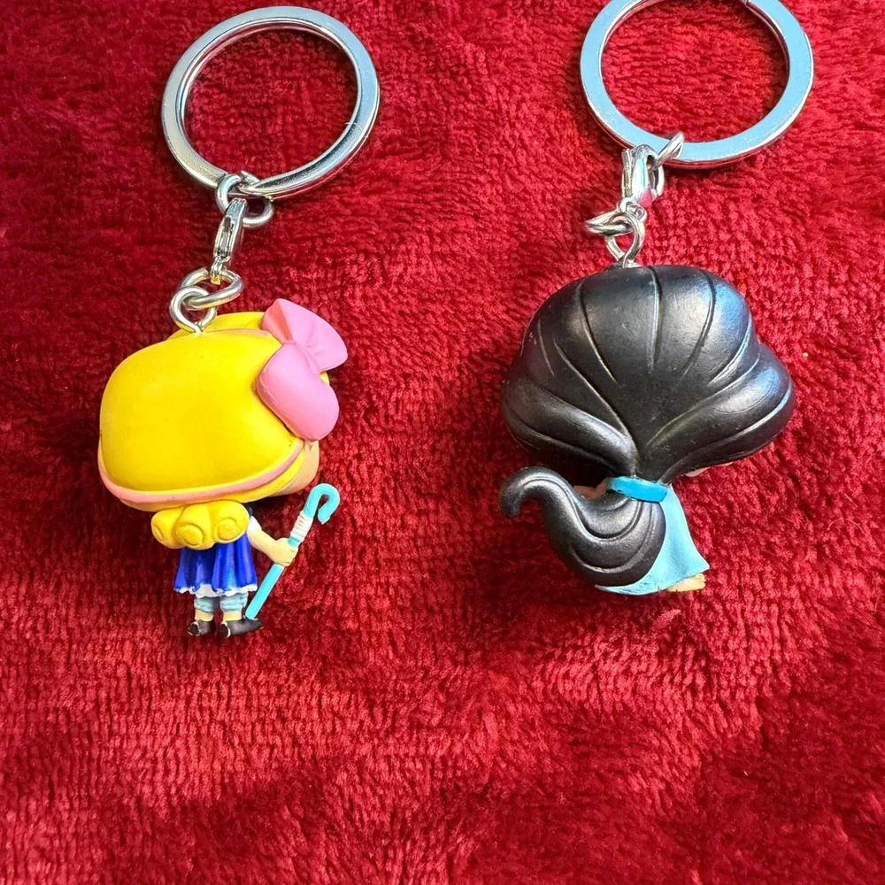 Funko Pocket Pop Keychain Set Disney Bo Peep Toy Story & Jasmine Aladdin Figures